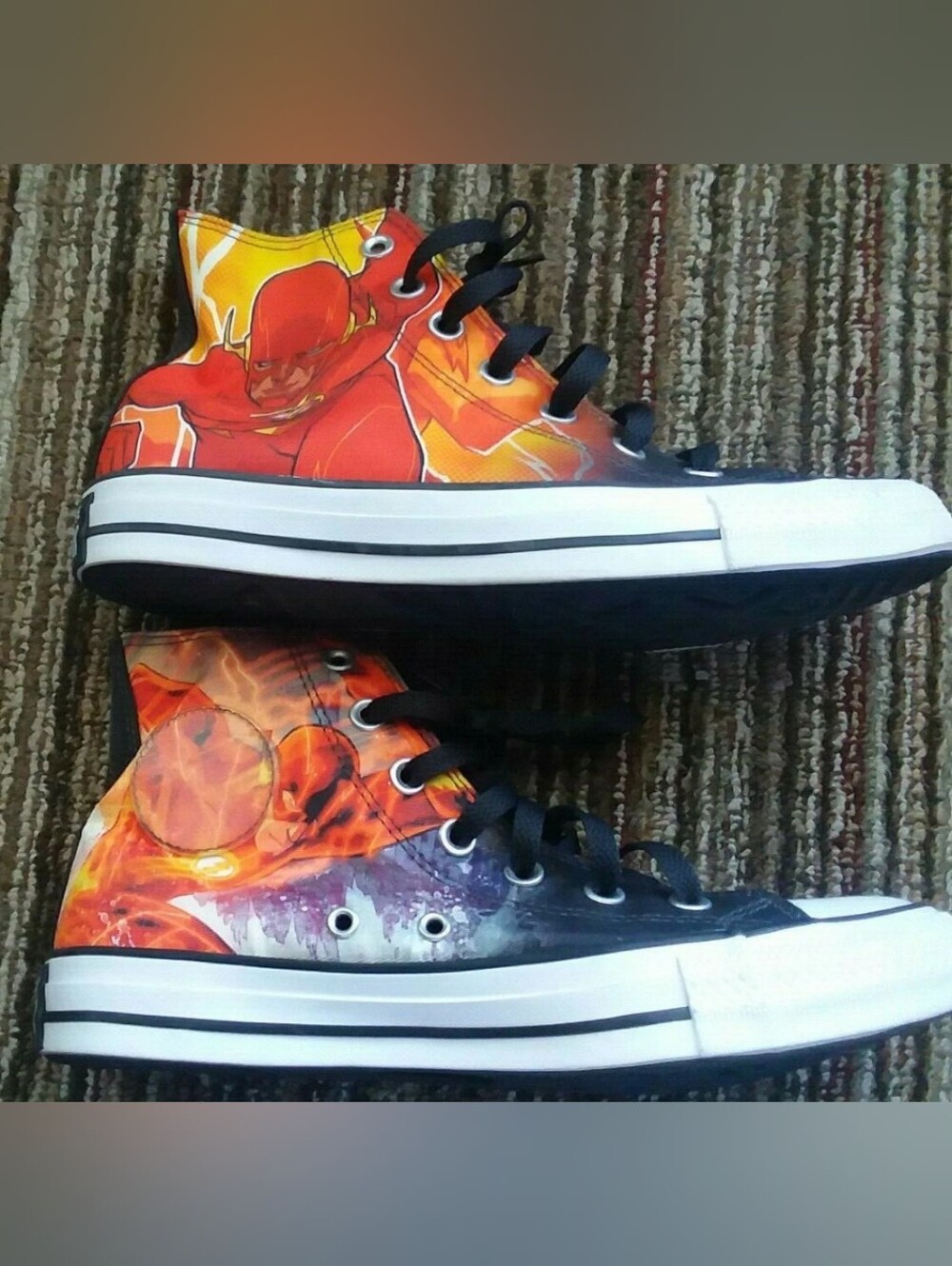 Converse All Star Hi Top Canvas Sneaker DC Comics FLASH Men 5 M PRE OWNED